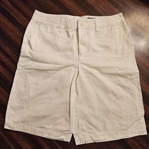 Polo Ralph Lauren Shorts Big Boys Cotton Shorts 9 In Inseam WHITE Sz 16 EUC
